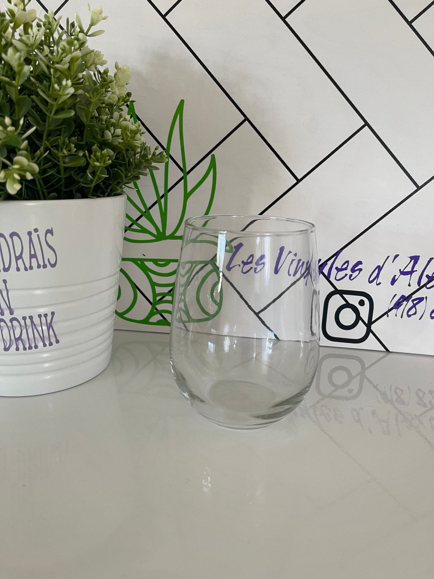 Verre a vin sans pied