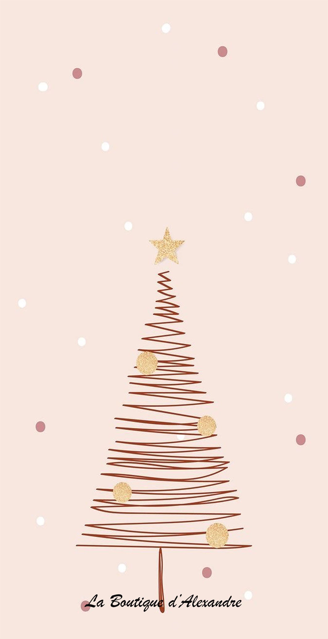Sapin sur fond rose
