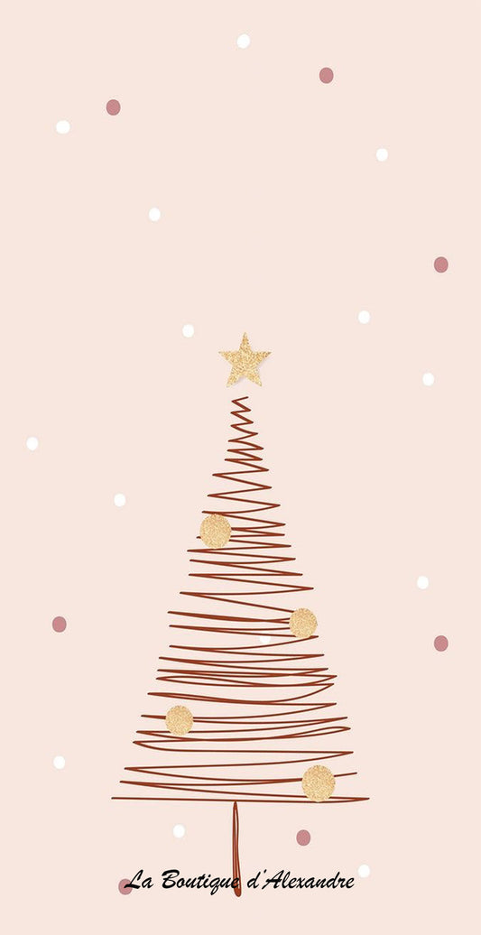 Sapin sur fond rose