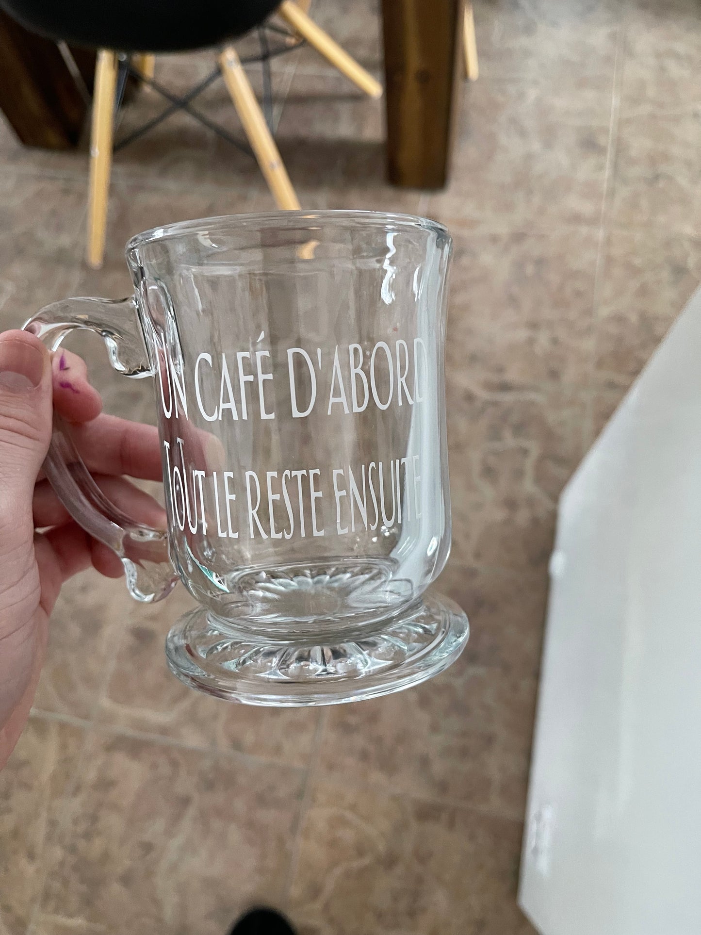 Tasse transparente