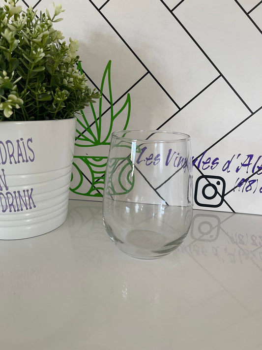 Verre a vin sans pied