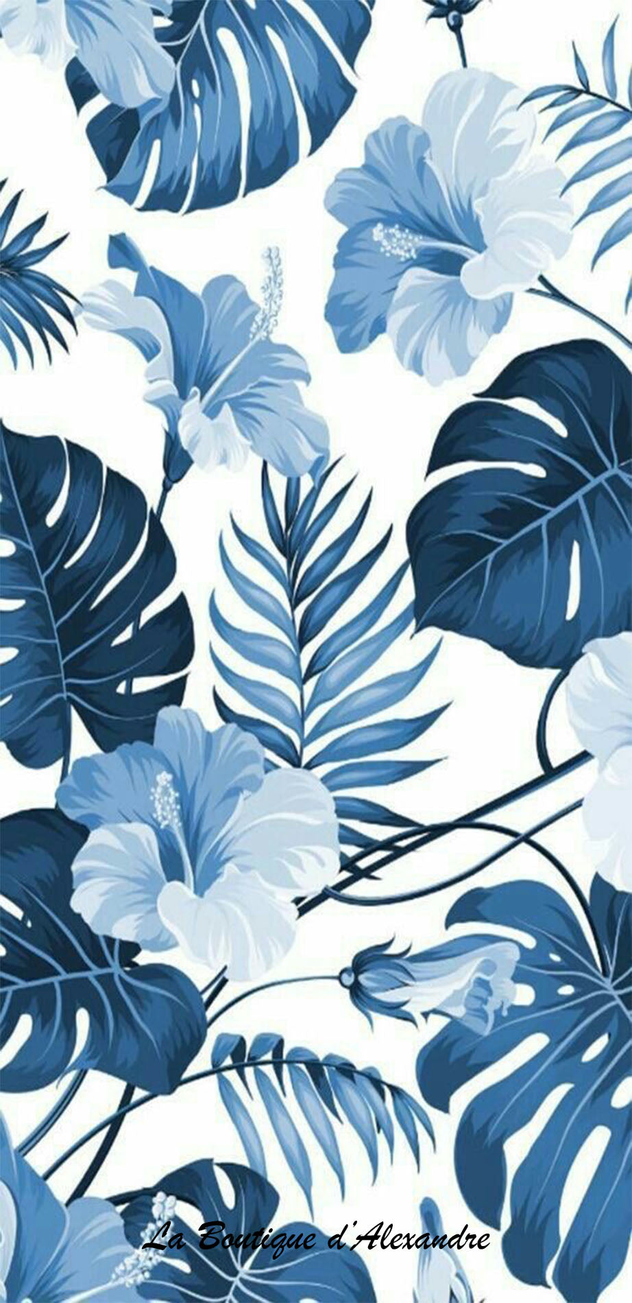 Feuilles de monteras bleu